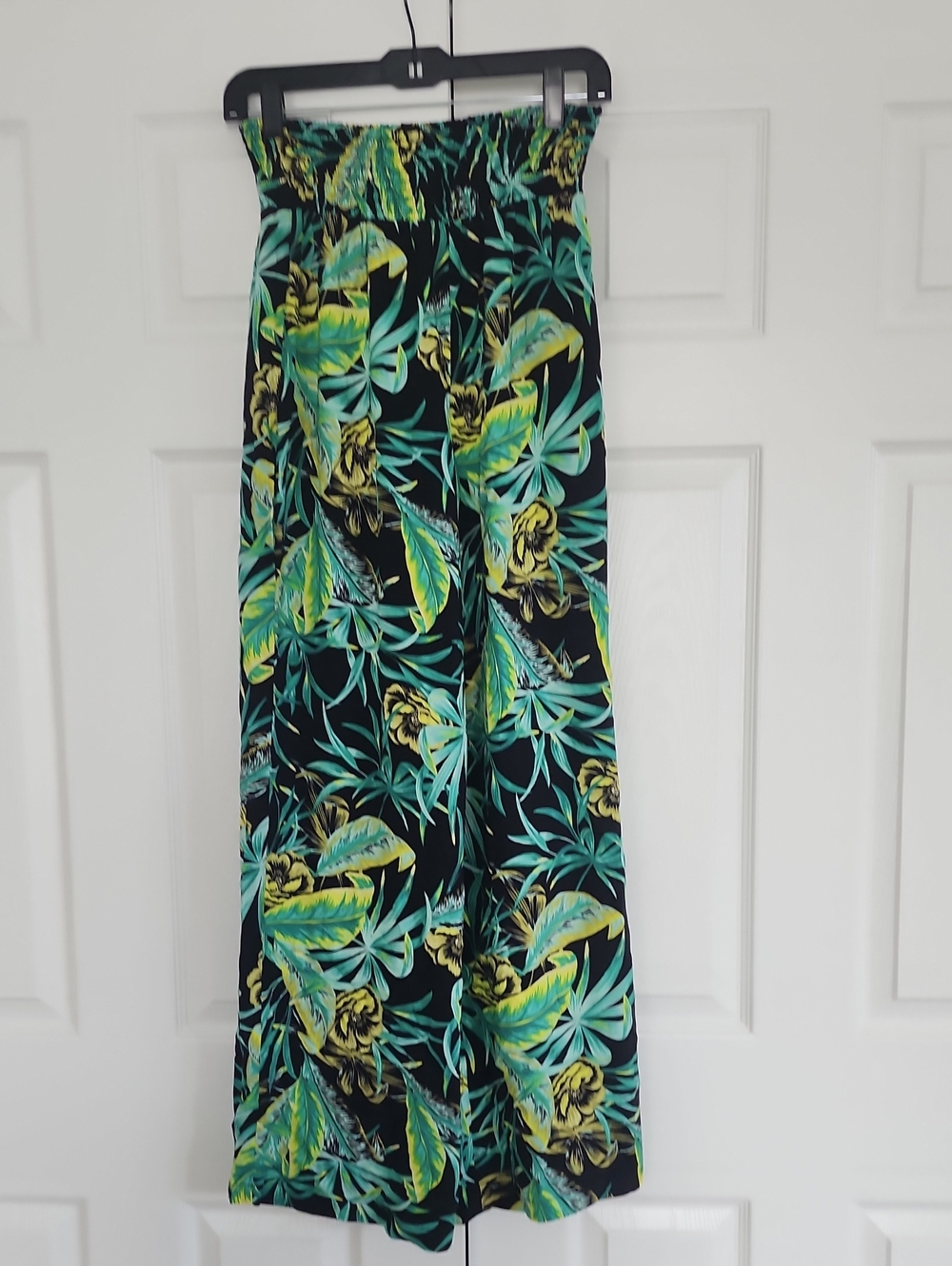 Bar III Strapless Tropical Black, Green & Yellow Set
